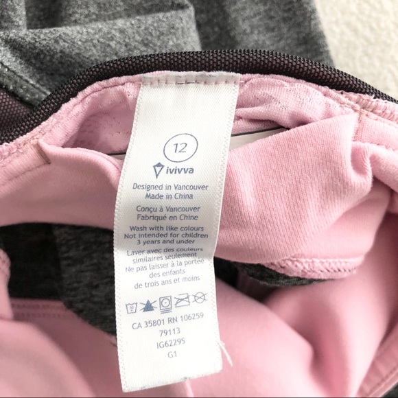 Ivivva Girls Crop Leggings (Lululemon) 12 - Picture 4 of 5